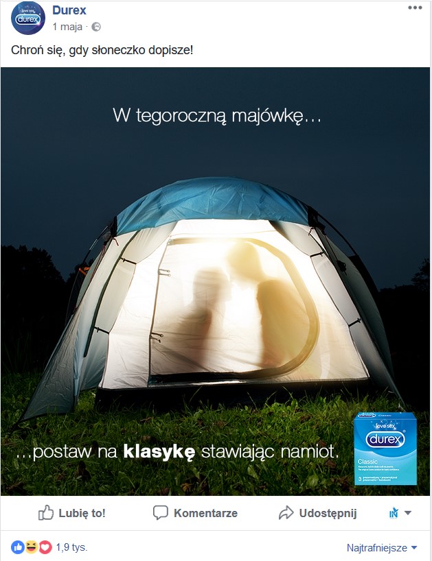 Real-time marketing - reklama Durex