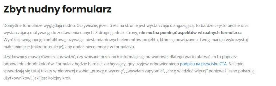 tworzenie stron internetowych - formularz